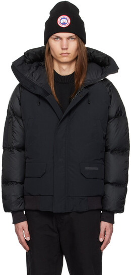 Canada Goose: Чёрный пуховик  Chilliwack