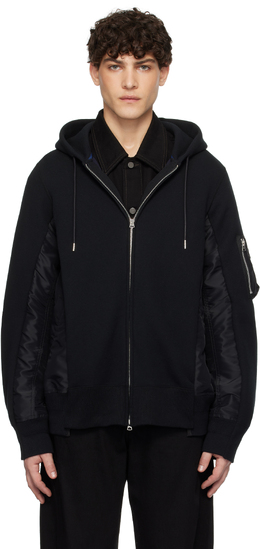 Sacai: Чёрный свитшот 