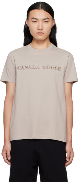Canada Goose: Коричневая футболка 