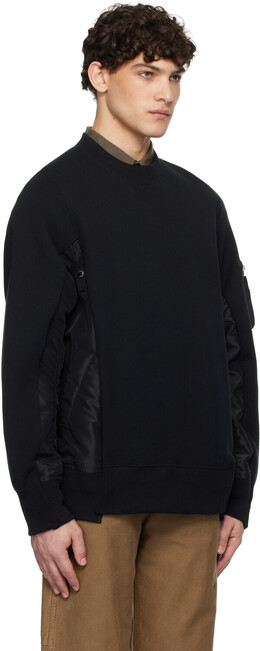 Sacai: Чёрный свитшот 