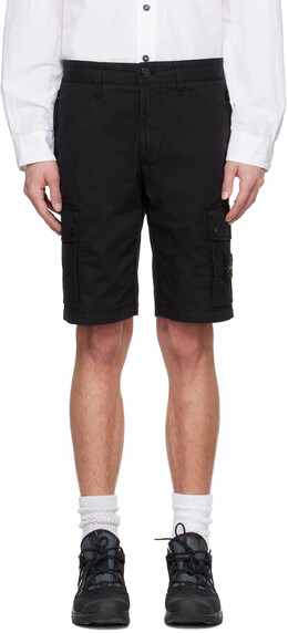 Stone Island: Чёрные шорты 