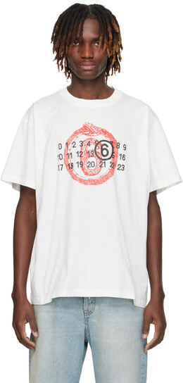 MM6 Maison Margiela: Белая футболка 