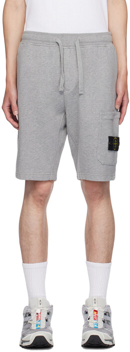 Stone Island: Серые шорты 