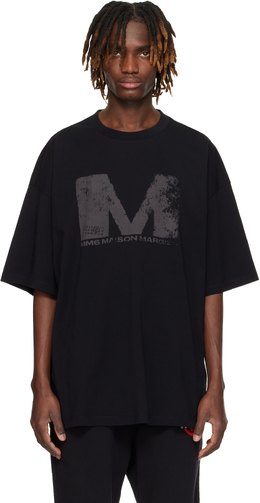 MM6 Maison Margiela: Чёрная футболка 