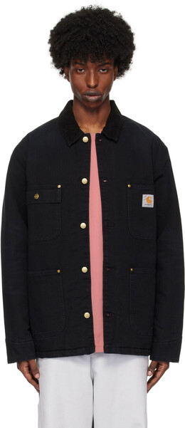 Carhartt Work In Progress: Чёрное пальто 