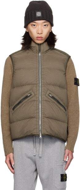 Stone Island: Коричневый жилет 