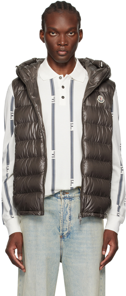 Moncler: Коричневый жилет 