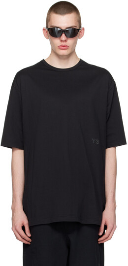 Y-3: Чёрная футболка 