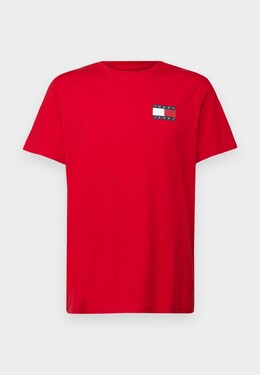 Tommy Jeans: Красная футболка  Essential
