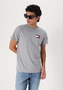 Tommy Jeans: Серая футболка  Essential