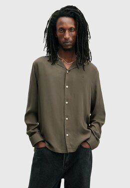 Allsaints: Чёрная рубашка 