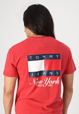Tommy Jeans: Футболка  Heritage с принтом