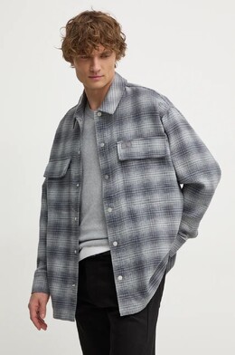Calvin Klein Jeans: Серая рубашка 