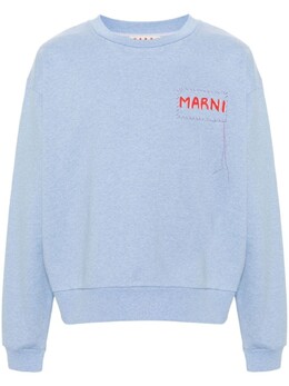 Marni: Синяя толстовка 