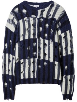 Off-White: Синий свитер 