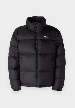 Tommy Jeans: Чёрный пуховик 