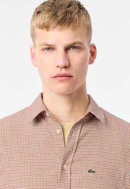Lacoste: Бежевая рубашка 
