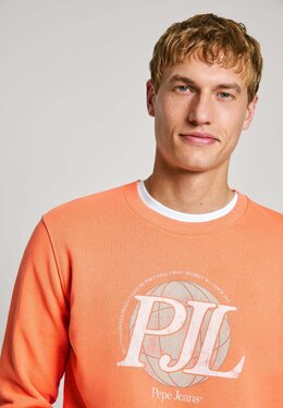 Pepe Jeans: Оранжевая толстовка 