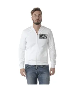 EA7 Emporio Armani: Белая толстовка 