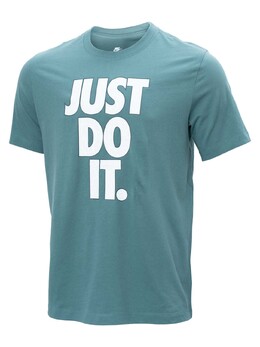 Nike: Зелёная футболка  NSW