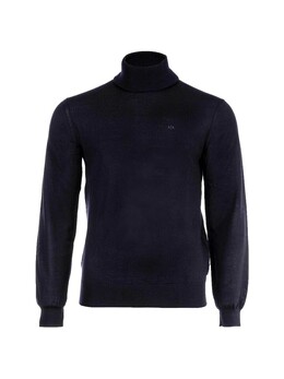 Armani Exchange: Синяя толстовка 