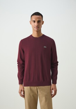 Lacoste: Бордовый свитер 