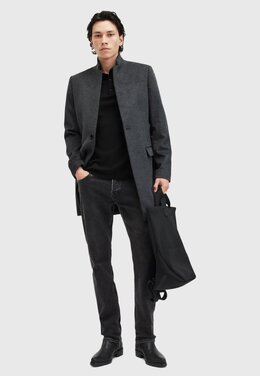 Allsaints: Чёрная рубашка  Mode