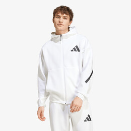 Adidas: Белая толстовка 