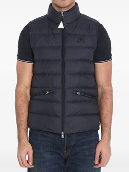 Moncler: Синий жилет 