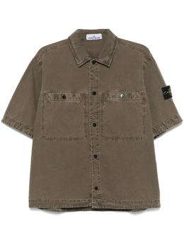 Stone Island: Коричневая рубашка  Compass