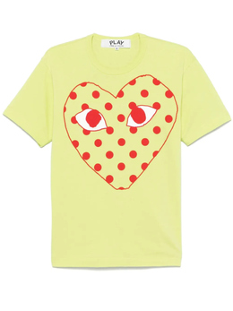 Comme Des Garçons Play: Зелёная футболка 