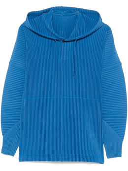 Homme Plissé Issey Miyake: Синяя толстовка 