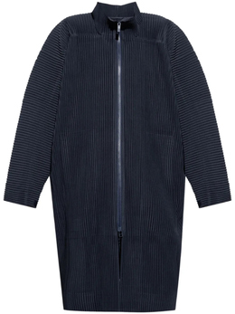 Homme Plissé Issey Miyake: Синее пальто 