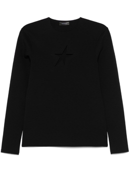 MUGLER: Чёрная футболка 