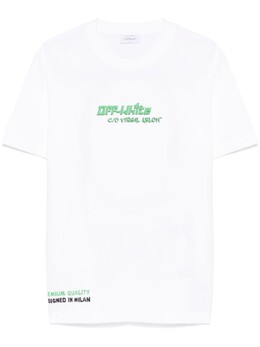 Off-White: Белая футболка 
