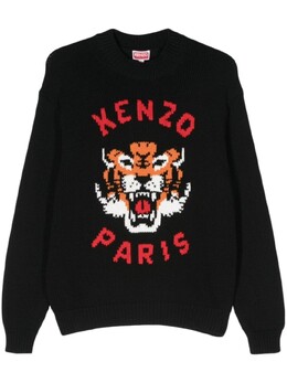 Kenzo: Чёрный свитер  Tiger