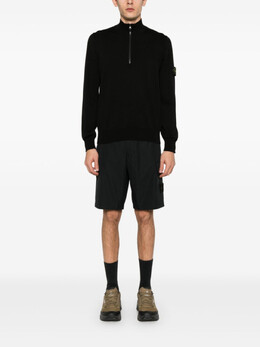 Stone Island: Чёрный свитер  Compass