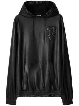 Burberry: Кожаная толстовка 