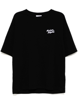 Maison Kitsuné: Чёрная футболка 