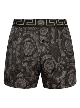 Versace: Чёрные шорты  Barocco