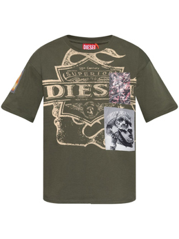 Diesel: Зелёная футболка 