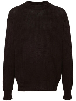 Homme Plissé Issey Miyake: Коричневый свитер 
