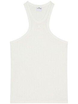 Courreges: Футболка в сетку 