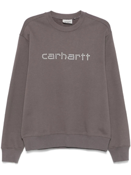 Carhartt WIP: Серая толстовка  Script