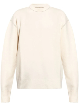 Jil Sander: Белый свитер 
