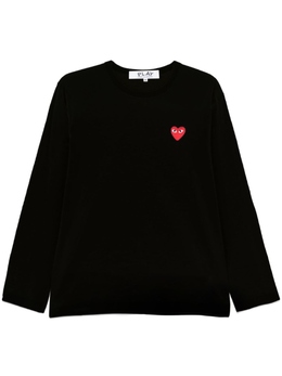 Comme Des Garçons Play: Чёрная футболка 