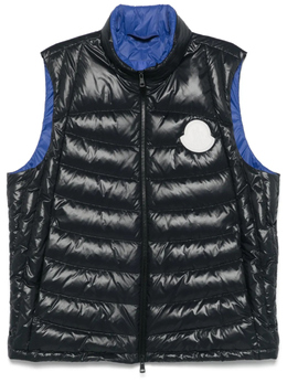 Moncler: Синий жилет 