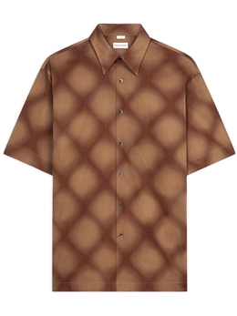 Dries Van Noten: Коричневая рубашка 