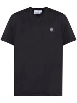 Stone Island: Футболка с v-образным вырезом 
