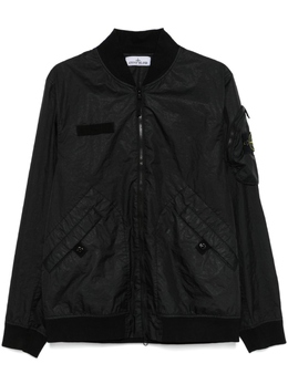 Stone Island: Чёрная куртка  Compass